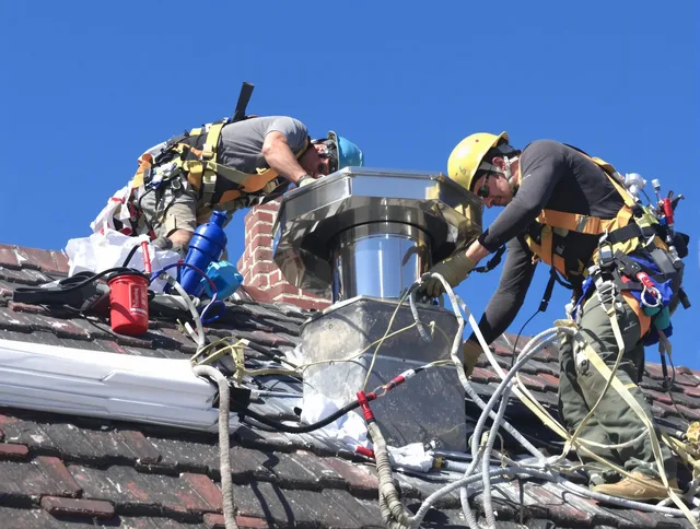 Protective chimney cap installed by Tyngsborough Chimney Sweep in Tyngsborough, MA