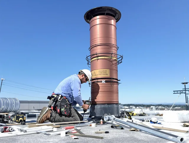 Installed chimney liner by Tyngsborough Chimney Sweep in Tyngsborough, MA