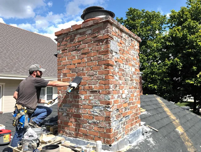Completed chimney rebuild by Tyngsborough Chimney Sweep in Tyngsborough, MA