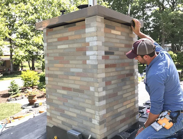Tyngsborough Chimney Sweep completing a modern chimney remodel in Tyngsborough, MA