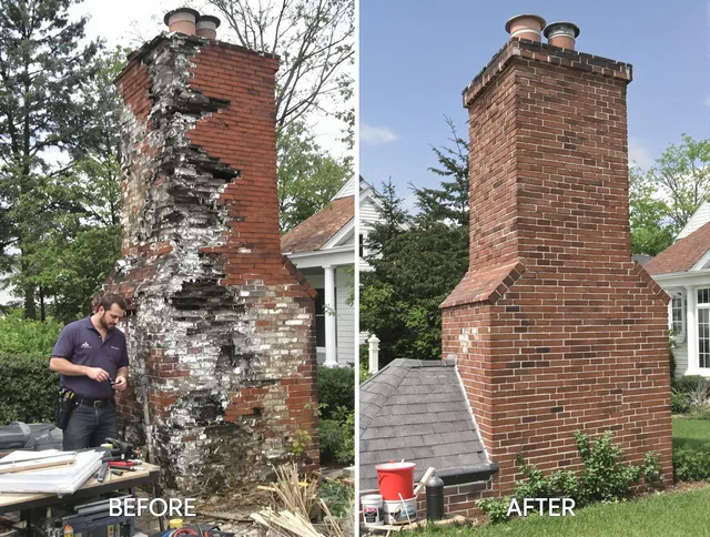 Tyngsborough Chimney Sweep performing a full chimney restoration in Tyngsborough, MA