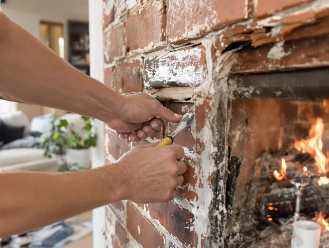 Routine fireplace repair by Tyngsborough Chimney Sweep in Tyngsborough, MA