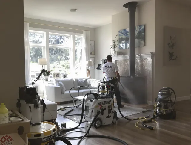 Soot removal service by Tyngsborough Chimney Sweep for a fireplace in Tyngsborough, MA